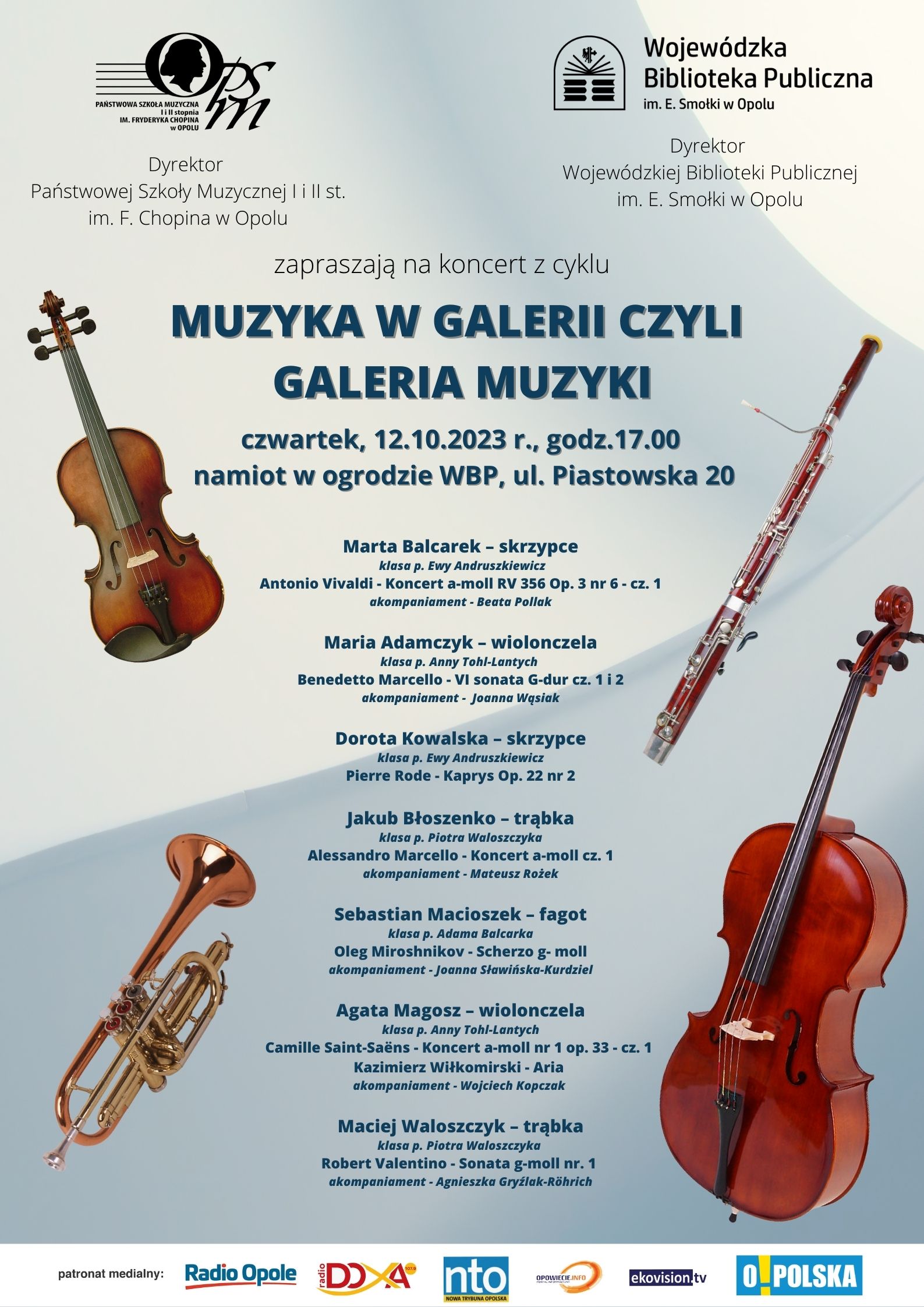 PLAKAT Muzyka w Galerii 12.10