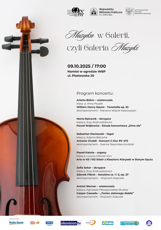 Plakat Muzyka w Galerii 09.10.2025 r 002