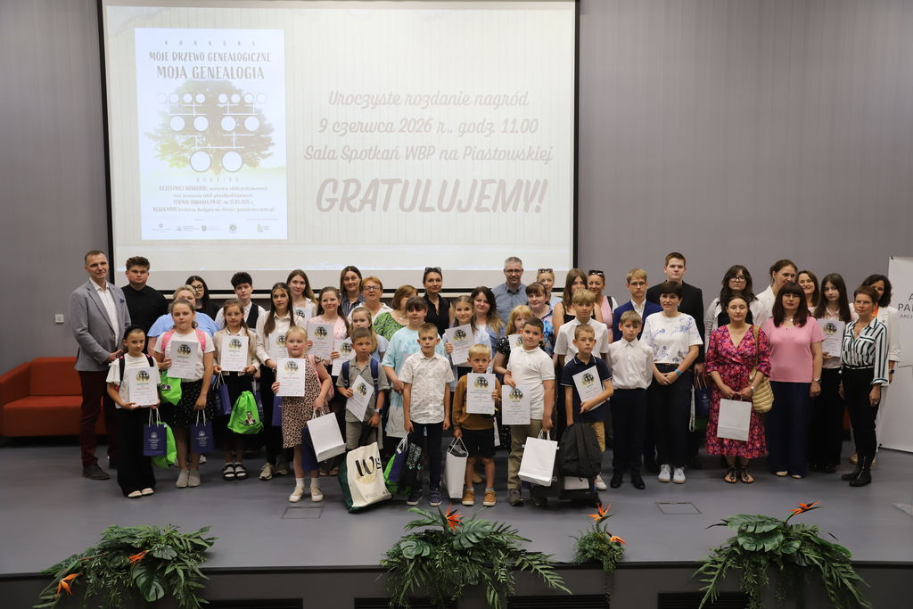 Uroczyste rozdanie nagród w konkursie „Moje drzewo genealogiczne – moja genealogia” (09,06.2026 r.)