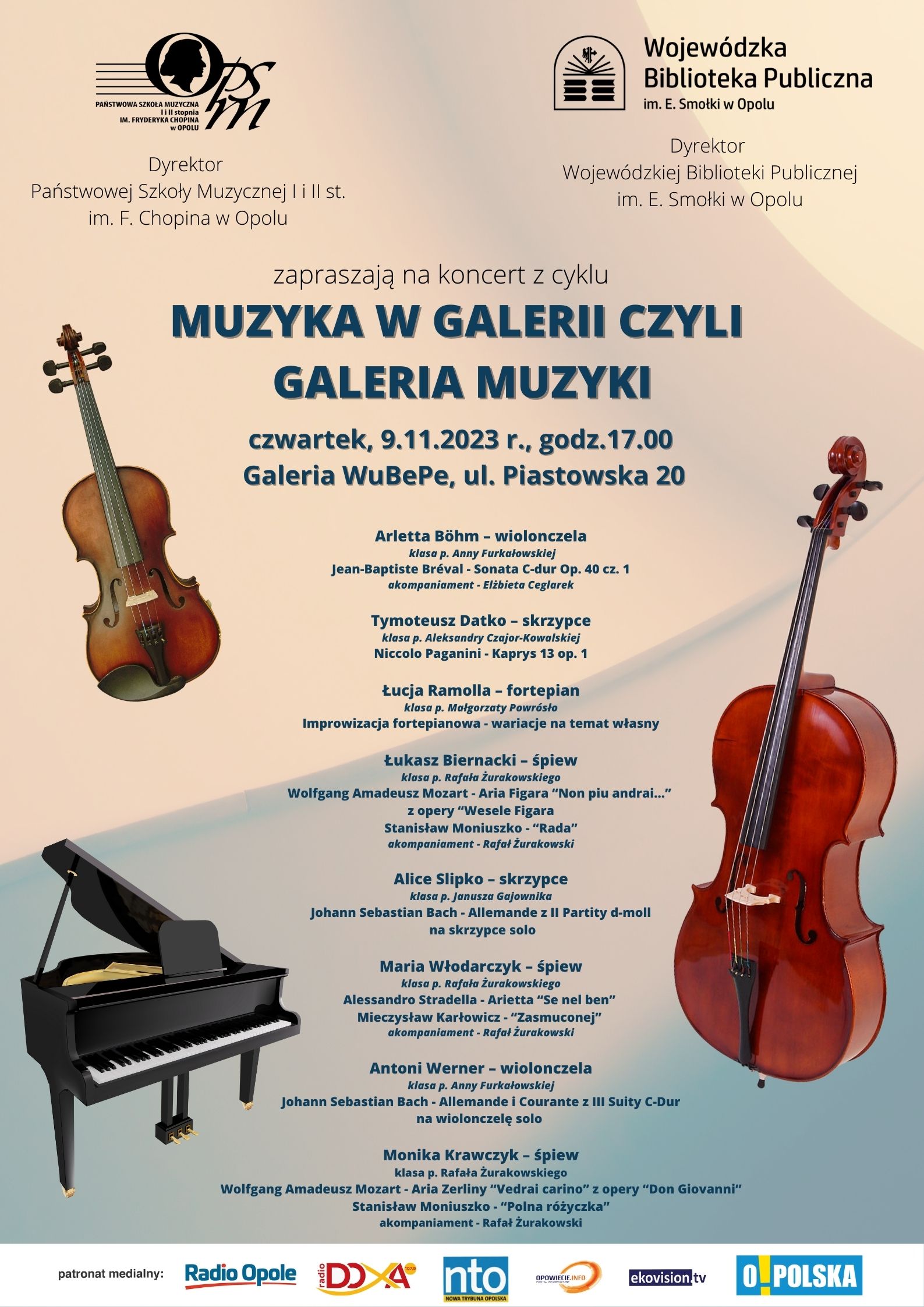 PLAKAT Muzyka w Galerii 09.11